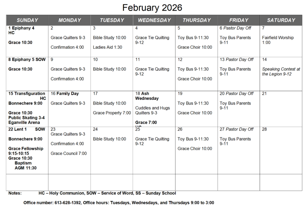 February Calendar 2026